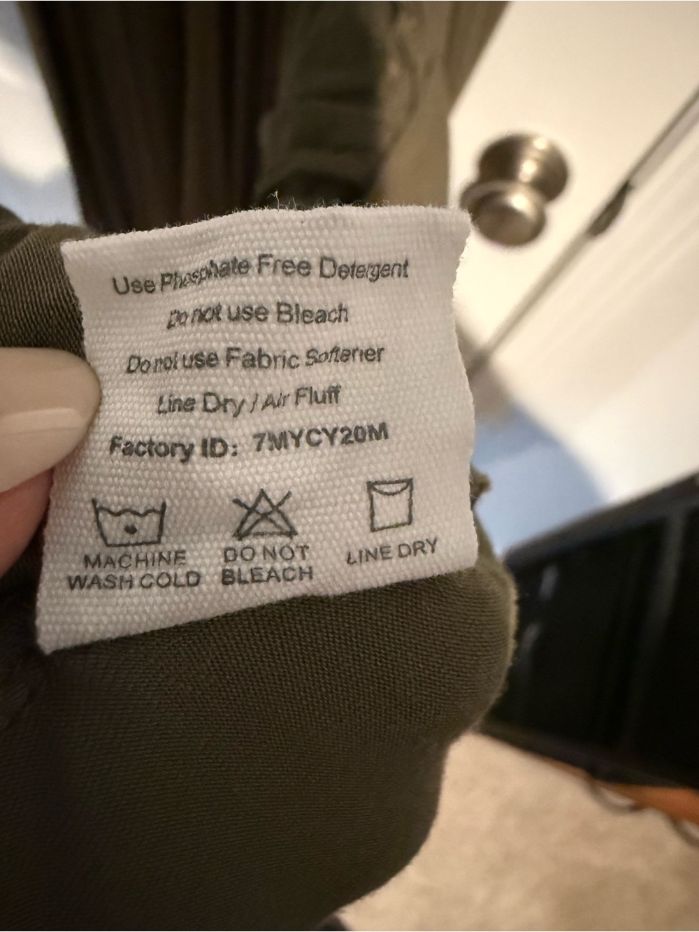 Olive Birth Gown Wrap-Front Lounge Robe with Gathered Waist - Picture 4 of 7